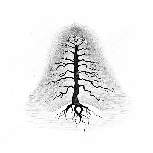 A Stack Of Books Forming A Tree With Roots Spreading Outwards