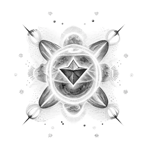 A Freedom Symbol Intertwined With A Realistic Depiction Of The Universe Tattoo