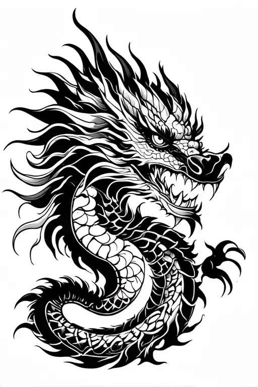 Tribal Japanese Dragon