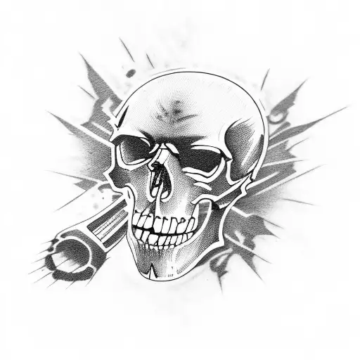 Punk Skull With Mohawk