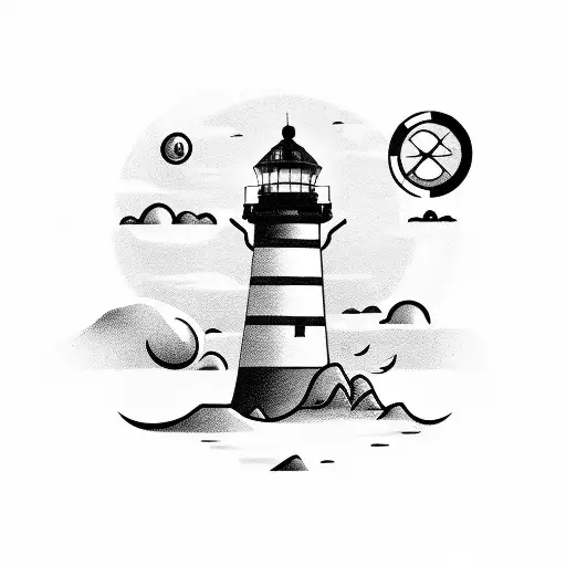 Man Walking To The Lighthouse