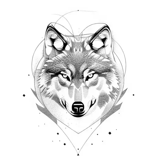 Wolf Retro Geometrical
