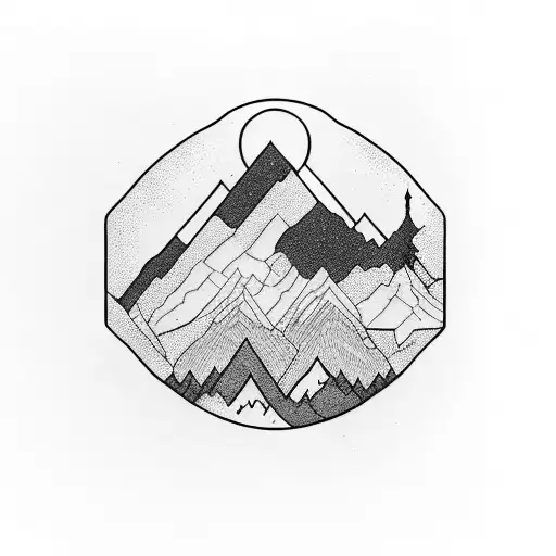 A Mountain Range Formed By The Outlines Of Famous Historical Figures