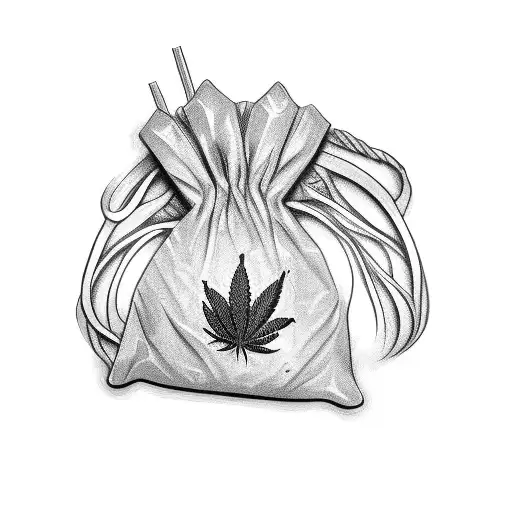 Money Bag With Weed Inside It