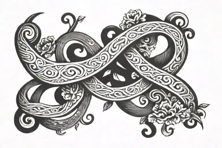 Infinity Symbol Tattoo With The Words 'May We Meet Again'