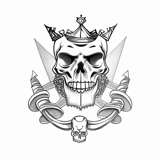 King From Chess Whit A Skull In The Top