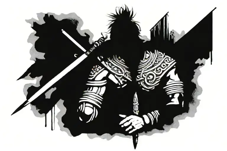 Warrior Writing With Spinal Collumn For The I