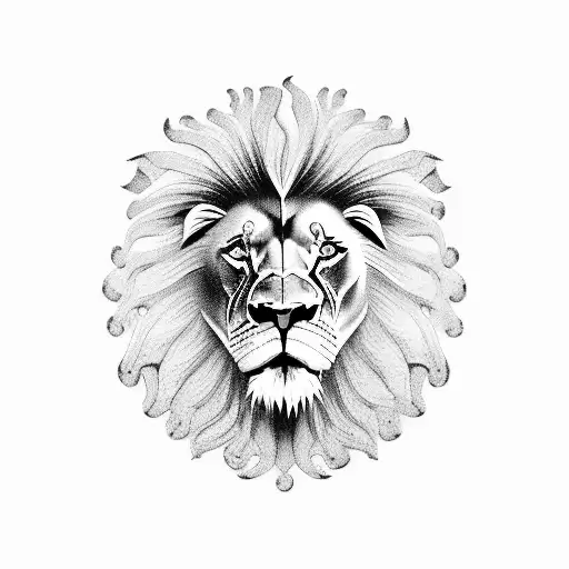 A Lion Standing Proudly In Front Of A Majestic Coliseum