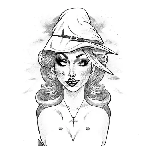 Pin Up Witch Burning At The Stake