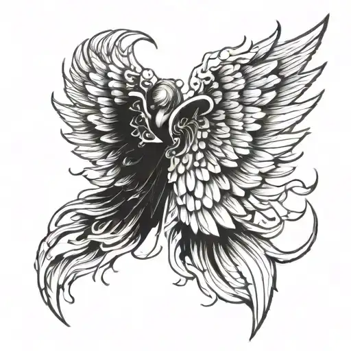 Fallen Angel Wings Flying