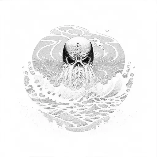 Ocean Wave Crashing Into Butterflies