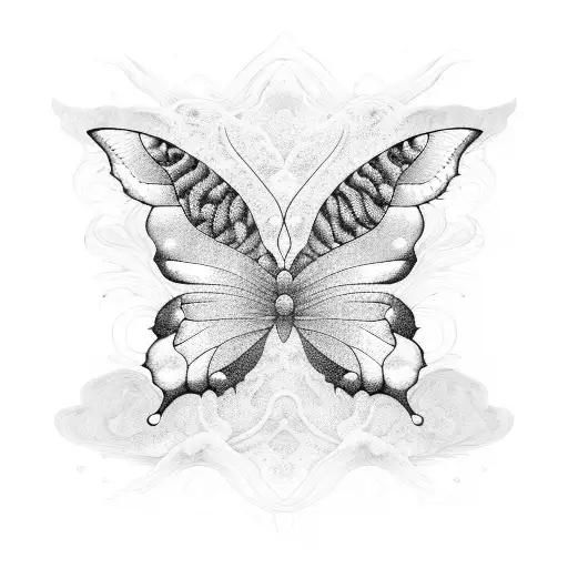 Ocean Wave Turning Into Swarm Of Butterflies