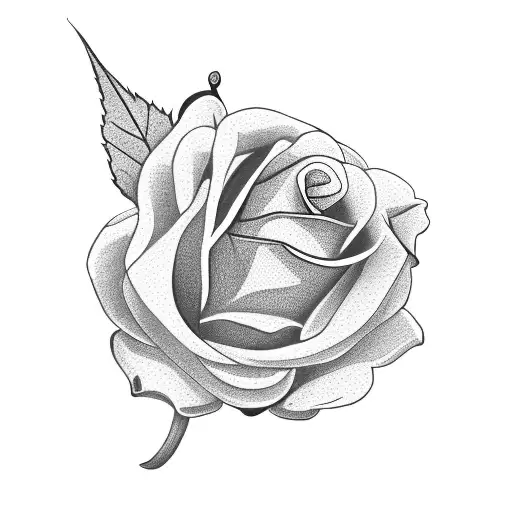 English Rose With A Canaidian Maple Leaf And A Staffordshire Knot