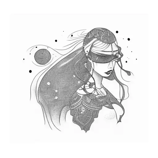 A Young Woman In A Black Dress