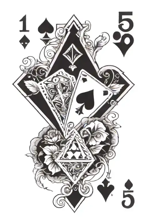4 And 5 Of Diamonds Poker Card