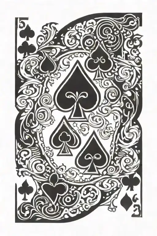 4 And 5 Of Spades Black Overlapping