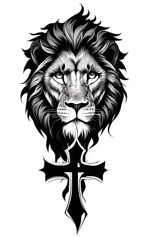 Lion With Cross Inside Eye