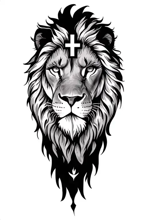 Lion With Cross In Eye