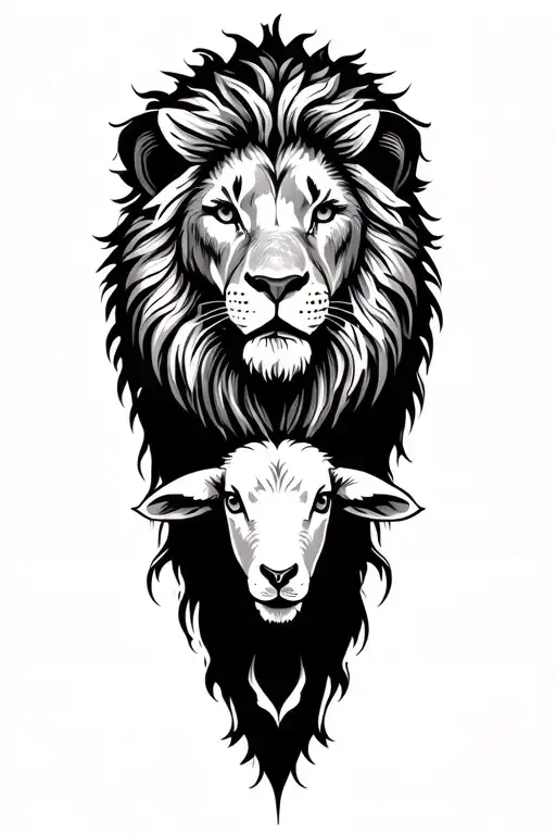 Lion And Lamb 3 Crosses