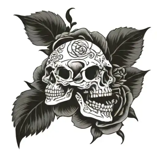 Skulls And Roses Gothic