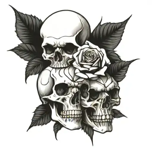 Skulls And Roses Gothic