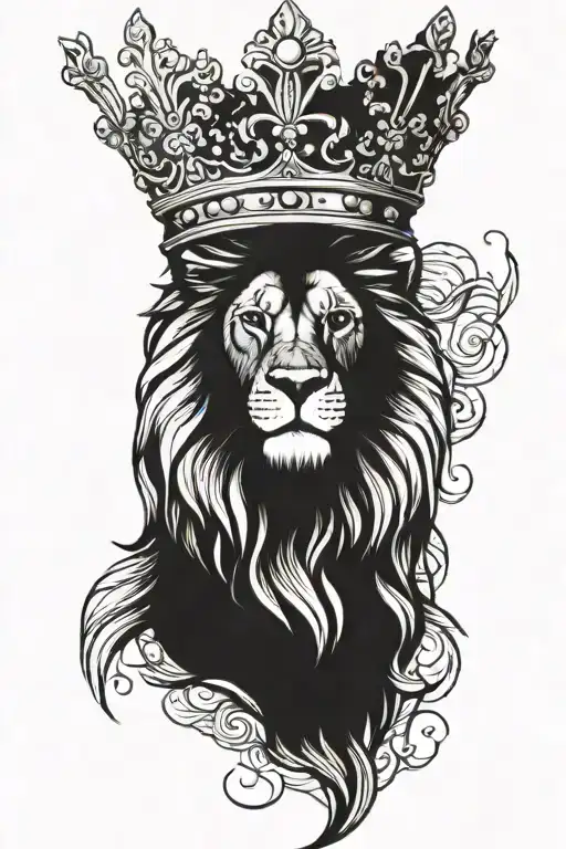 Lion Wearing A Crown