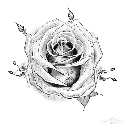 A Rose With Barber Wire As Stem