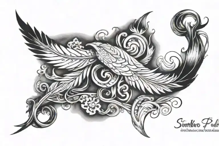 Sometimes I'll Fall Before I Fly Words With A Feather Intertwined