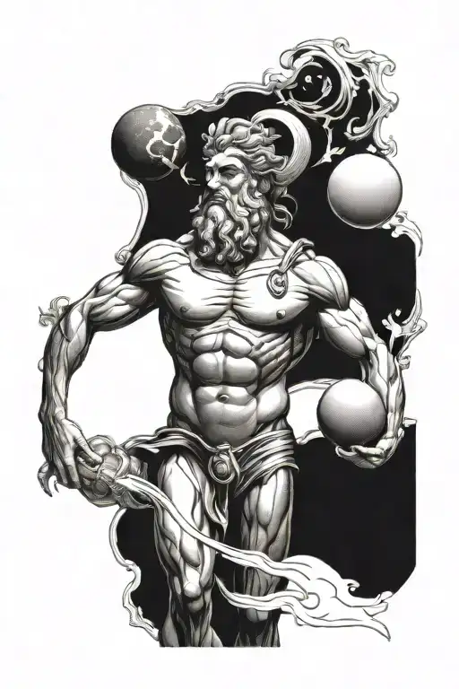 Planets Atlas Greek God Holding