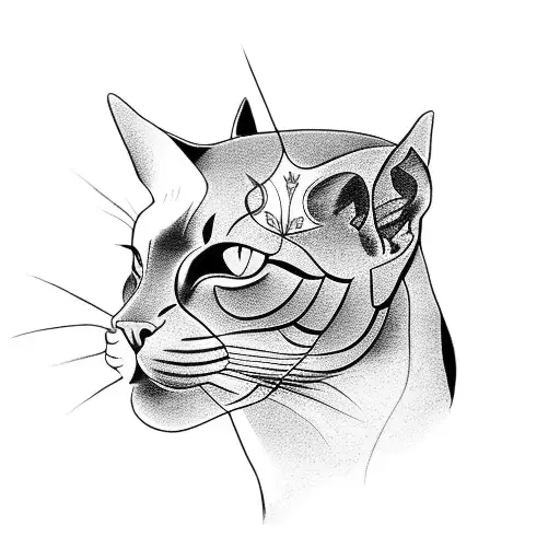 Muay Thai Fighter With A Cat Sphinx Head