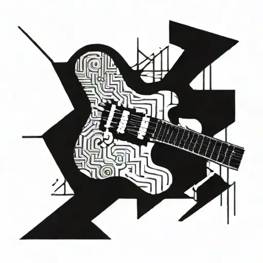 A Geometric Guitar Incorporating Traditional Japanese Elements