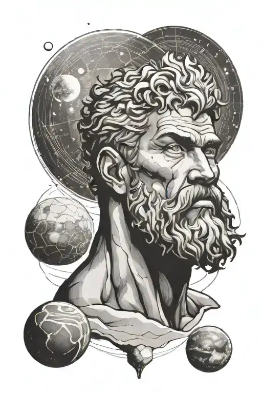Hercules With Staring Out Into Solar System