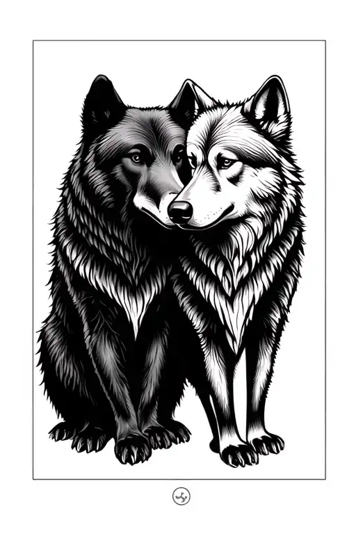His And Hers Bear And Wolf