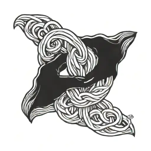 An Open Female Hand Holding A Unconditional Love Knot