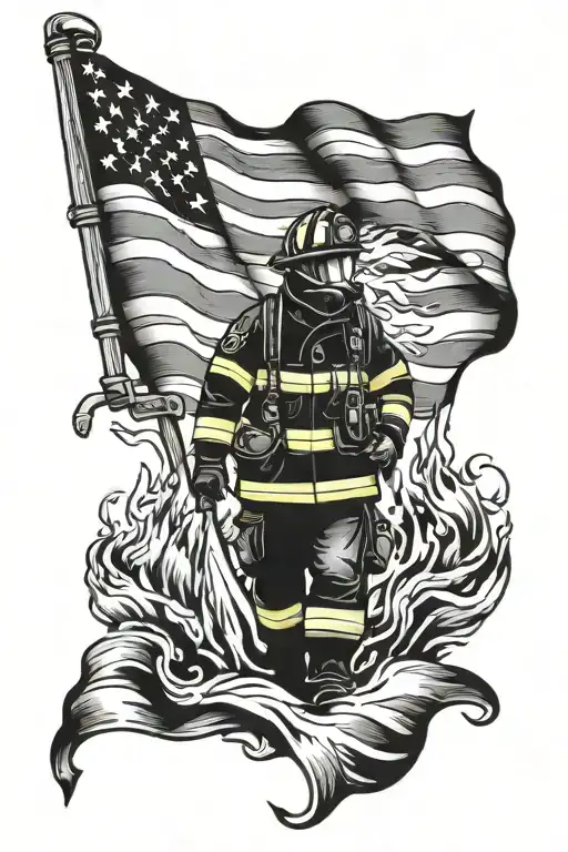 Fire Fighter Flag