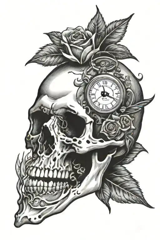Skull And Clock