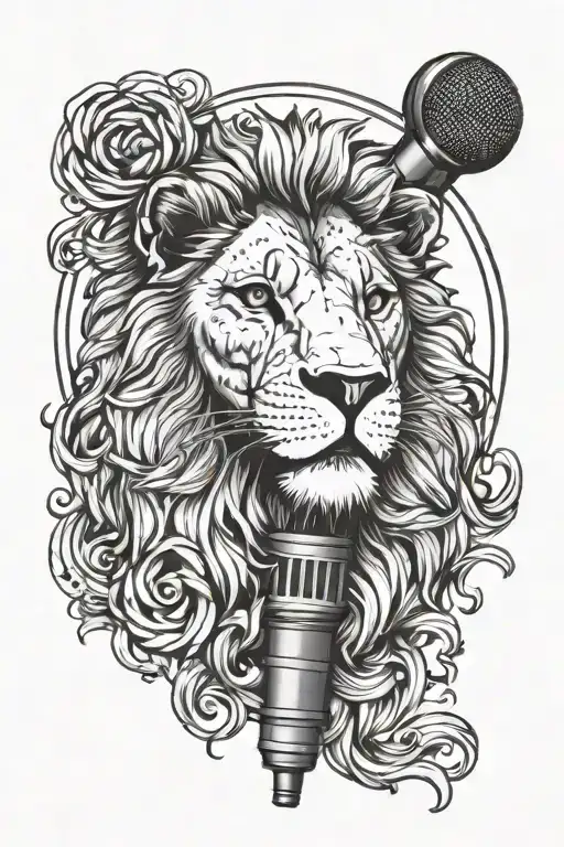 Microphone With A Lion Head