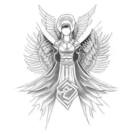 Motocross Bike With Angel Wings