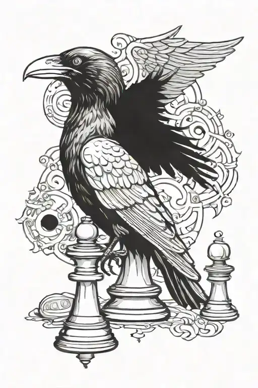 Raven King Chess Piece