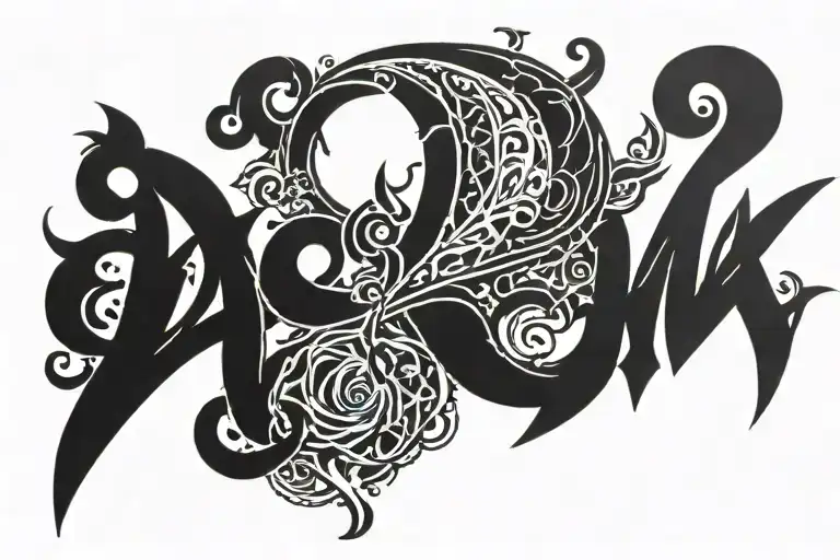 Black Letter Font Surrounded