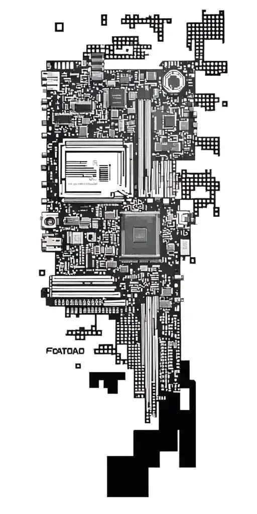 Incorporate A Pixelated Computer Motherboard Design Into A