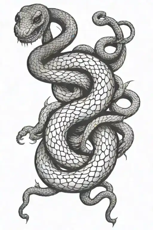 Snake And Name Written