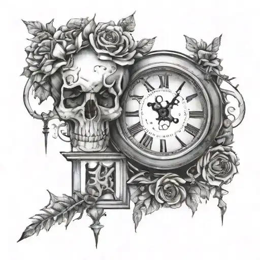 Pain Time Misery Healing Roman Numerals Skulls
