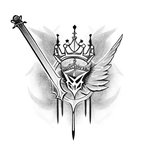 Sword With Wings And A Crown