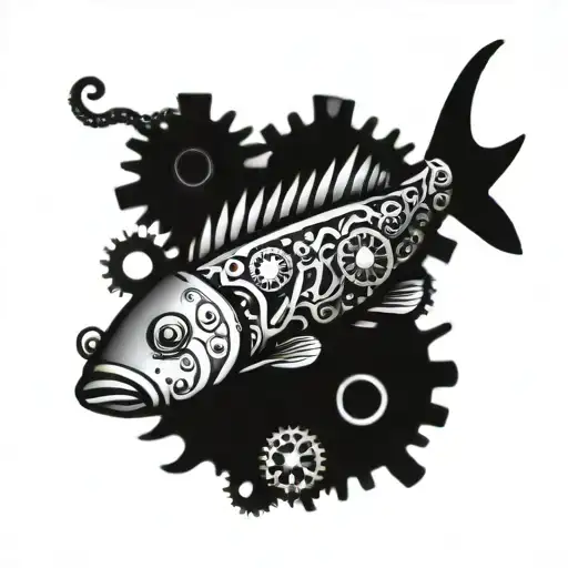 Steampunk Fish With Gears