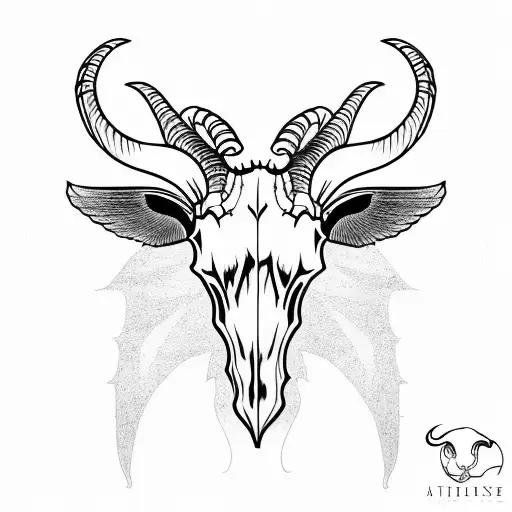 Goat Skull With Wings