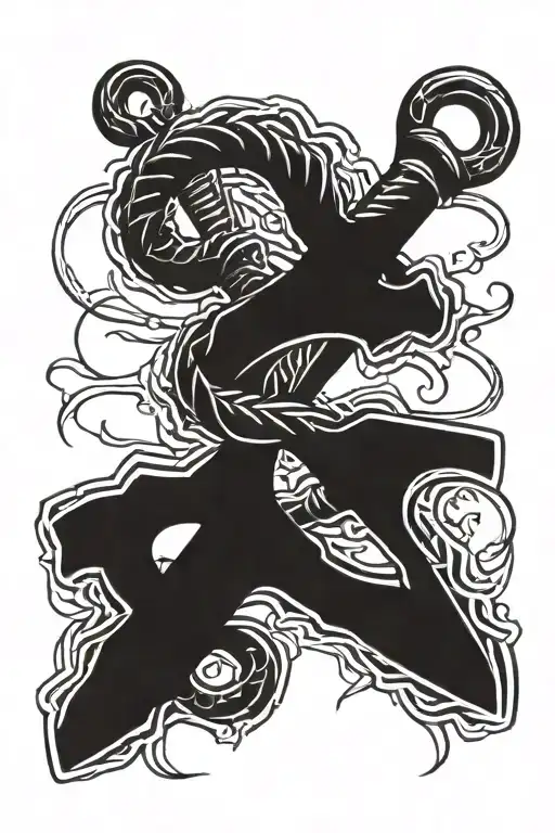Anchor Detailed Blackwork