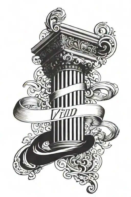 Roman Colum With Veni Vidi Vici