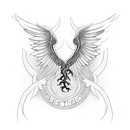 Tree Of Wings With Letters E And A