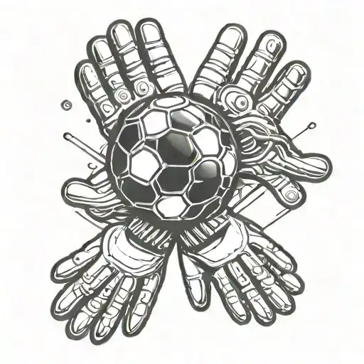 Gloves Goalkeeper And Ball Football
